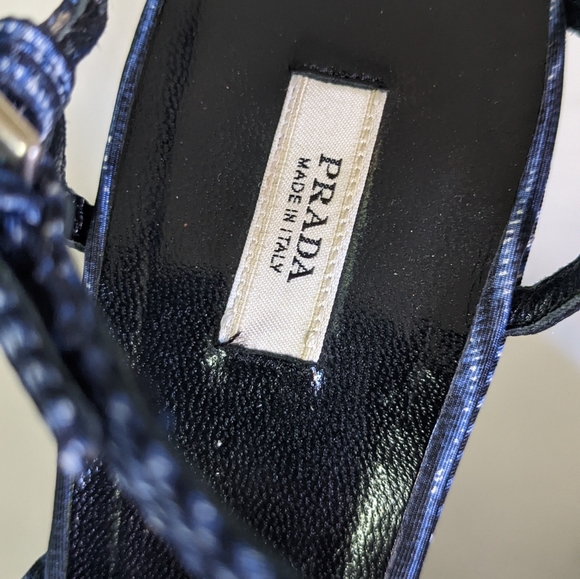 Vintage Prada Peep Toe Wedge Heel - Picture 3 of 13